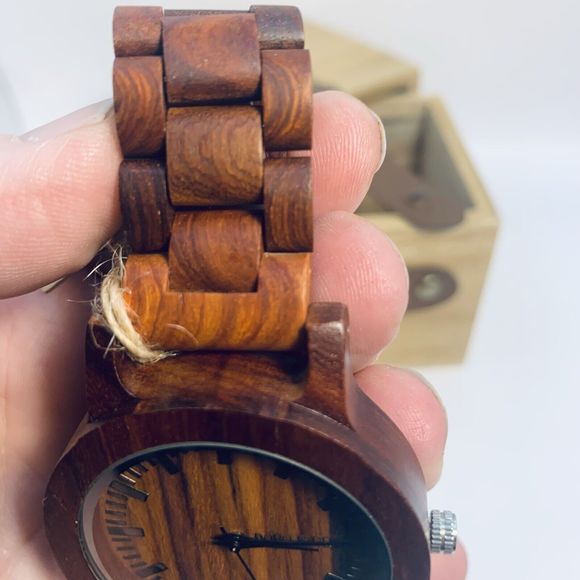 BOBO BIRD Natural Wooden Watch Unisex Adjustable With Wooden Drawer Box New - Picture 7 of 16